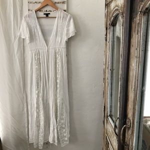 White lace shirt sleeve kimono